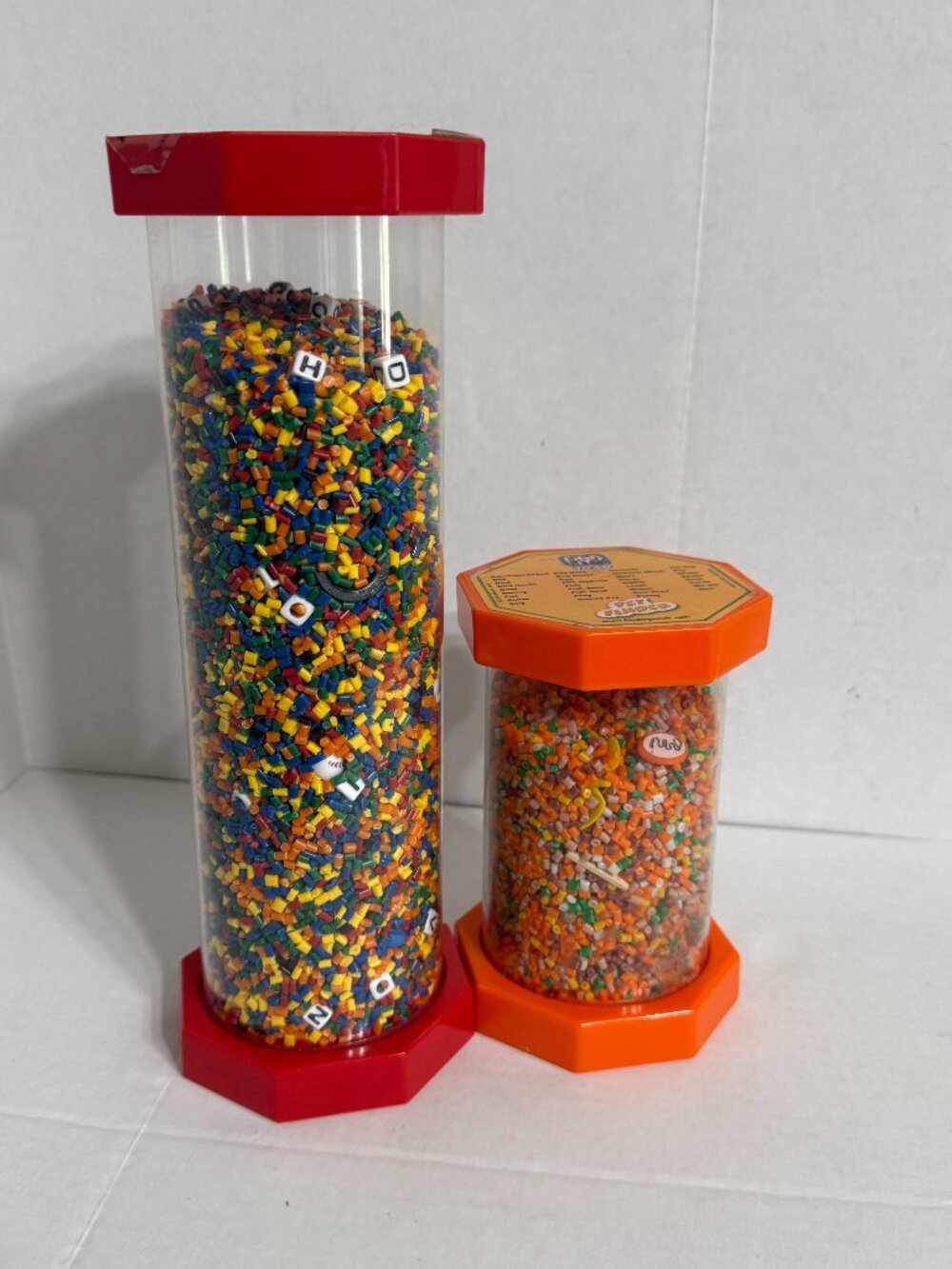Find It Game! Lot of 2 Adventure Tube Hidden Alphabet Red Orange Pet  2002 2015